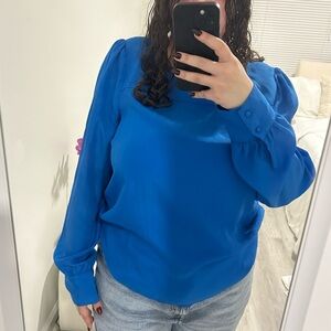 j. crew blue blouse